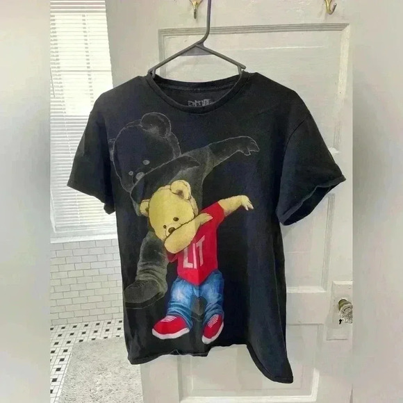 graphic tee teddy bar dab its lit streetwear design mens medium - Picture 1 of 4